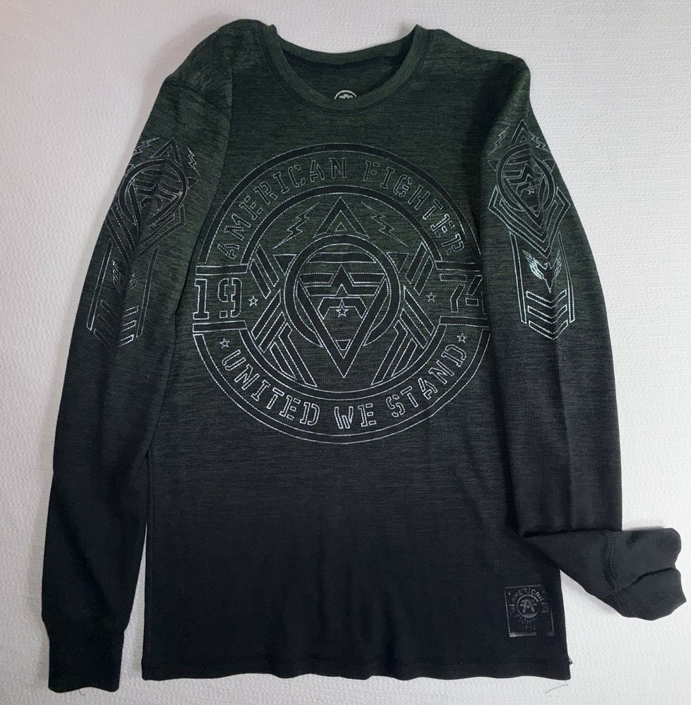 American Fighter Coalmont Waffleknit Med Military Green/Blk Foil Graphics