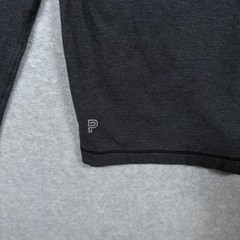 Public Rec Mens Medium Long Sleeve Henley Shirt Gray Pima Cotton Blend Size M