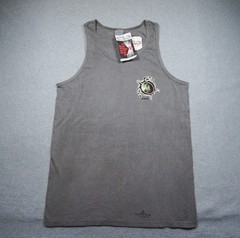 Crazy Shirt Mens Small Gray Tank Top Hawaiian Turtle Graphic Tee Adult Casual