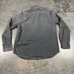 Hudson Shirt Mens Large Gray Full Zip Sun Fade Vintage USA Preowned