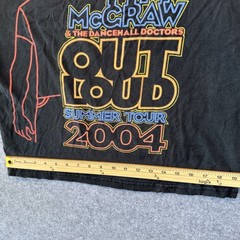 Anvil Tim McGraw Out Loud Summer Tour T-Shirt Medium Black 2004 Concert Tee
