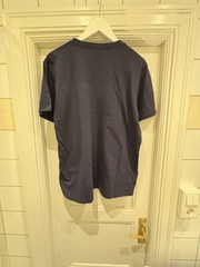 City Lab Shirt Men Large Short Sleeve V-Neck Basic Blue Stretch Slim Fit Adult