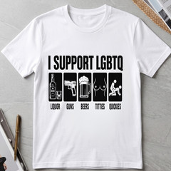 I Support LGBTQ T-Shirt Pride Month Graphic Tee Social Justice Tee Gift For Him