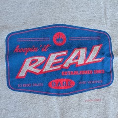 D.A.R.E. Keepin’ it Real Gray/Blue/Red Short Sleeve Size XL EST. 1983