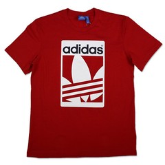 ADIDAS ORIGINALS GRAPHIC STREET TREFOIL TEE MENS T-SHIRT RED BLACK S-XL