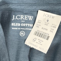 J.CREW FACTORY NWT Men’s Navy Blue Slub Cotton Button V-Neck Tee XXL L1965