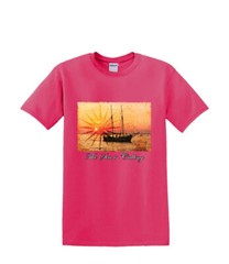 T-Shirt S to 2XL 3XL – sailboat SEA is CALLING yacht sunset beach resort waves