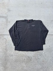 1990s Early 2000s Harley Davidson Henley Sick Graphic Faded Longsleeve