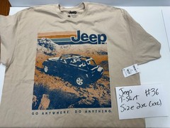 Jeep – Go Anywhere Do Anything – Sand T-Shirt – Size 2XL – Walmart – NWT – #36