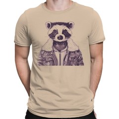 Raccoon in Leather Jacket Men’s T-shirt