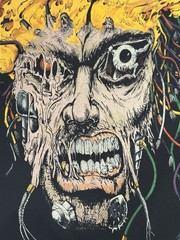 WEAPON X WOLVERINE vintage 1994 LIQUID BLUE OVERLOAD t shirt ALL OVER PRINT