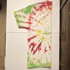 Multicolor Short Sleeve Tye Dye T-Shirt Size Large Unisex