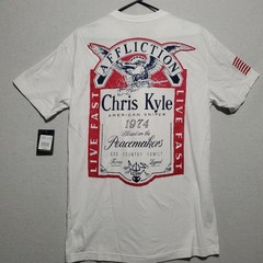 Affliction Shirt Mens Large Chris Kyle Tee Biker American Sniper Frog USA Dad