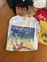 Vintage 90s RARE art WORLD CUP tee White 1994 USA tee SALEM TAG SIZE XL USA