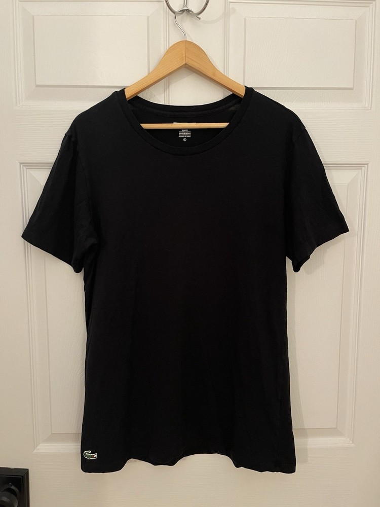 Lacoste Slim Fit Underwear Mens L Black Shortsleeve Tee