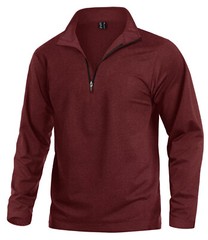 Men’s Long Sleeve 1/4 Zip Up Sweatshirts Mock Neck Golf Sport Running T-Shirts