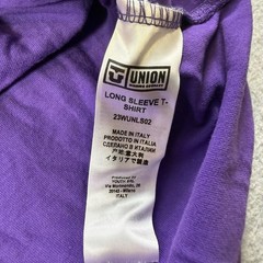 Union Bindings LS Purple T Shirt XL Crewneck Sleeve Logos Cotton Made in Italy