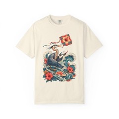 Hibiscus Surf Kite Heron T-Shirt Graphic