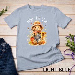 Happy Fall Yall Shirt Scarecrow Pumpkin Autumn Thanksgiving Unisex T-shirt