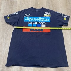 Troy Lee Designs TLD KTM GoPro Oakley Adidas Short Tee T-Shirt Blue 2XL Mens
