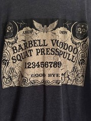 Barbell Voodoo Ouija Board CrossFit T-Shirt Gray Men’s Large