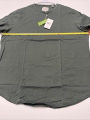 Con.Struct Taupe Engineered Mens Olive Green Long Sleeve Henley Shirt Size XXL