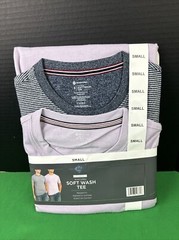 Member’s Mark Men’s 2-Pack Short Sleeve Everyday Soft Wash Tee Size S Purple