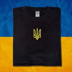 Ukrainian T-shirt, Embroidered Ukraine shirts Volodymyr Zelenskyy Golden Trident