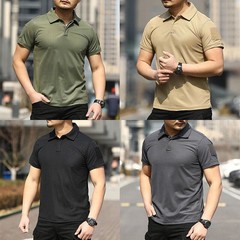 Men’s Quick Dry Tactical Polo T-Shirt Combat Short Sleeve Team Work Casual Shirt