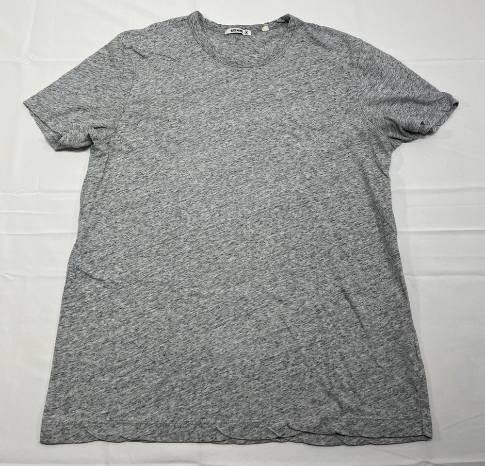 Buck Mason Mens Medium Blue Cotton Rayon Blend Crew Neck T Shirt Casual Preppy