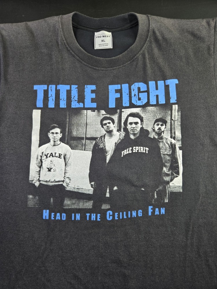 2010s Title Fight Head In The Ceiling Fan Band T-Shirt, Faded, Sz XL (23×28″)