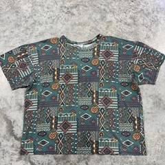 Vintage Merci Shirt Adult Large Aztec Geometric Southwestern Pattern 90s Boxy