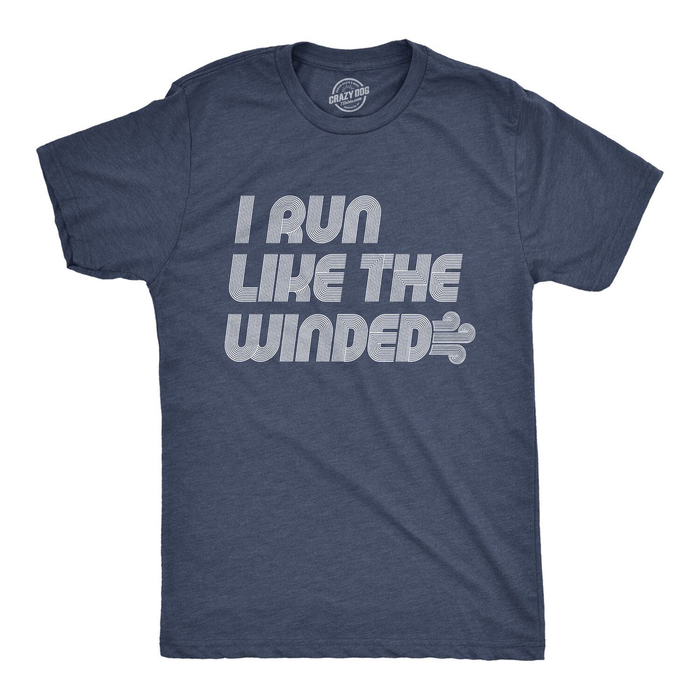Mens I Run Like The Winded Tshirt Funny Jogging Fitness Tee
