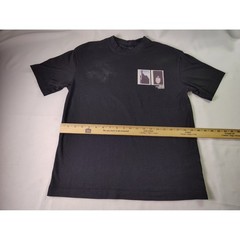 H&M Blue Forever MMXXIV Loose Fit Black Polaroid Graphic T-Shirt Mens US S Small