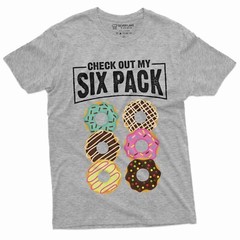 Men’s Funny Donut Six Pack Workout Shirt Gym Funny Tee For Him Humor Tee