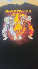 Capcom Street Fighter II Black Long Sleeve Graphic Tshirt Size L Large