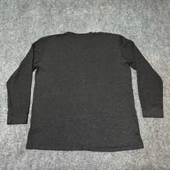Jachs Shirt Mens XXL Grey Cotton Blend Waffle Knit Long Sleeve Casual