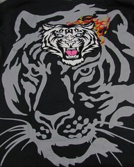 Members Only Black Short Sleeve Tiger Patch Tee Mens T-Shirt 2XL Black Steel NWT