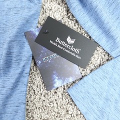 Butter Cloth Henley Shirt Mens 3XL Blue Icy Cotton Mint Fabric Performance