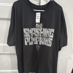 Smashing Pumpkins Men’s 2XL Black Double-Sided Graphic Crew Neck T-Shirt