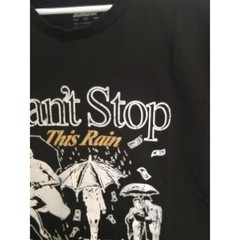 Outrank Men’s Black T-shirt Size 2XL, “Can’t Stop This Rain” Raining Money Print