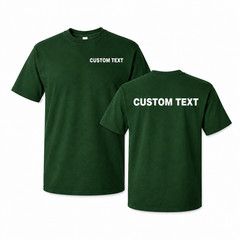 Custom Text T-Shirt Personalized Name Logo Men’s Crew Neck Tee S-5XL LOT