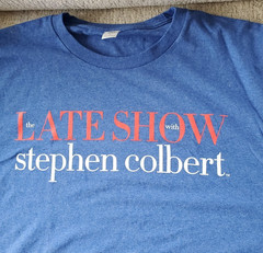 The Late Show with Stephen Colbert Blue Tee Shirt Size Large L