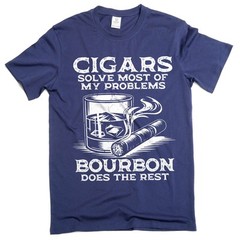 Men’s Funny Cigars and Bourbon T-shirt Father’s day tee gifts cigar t-shirt