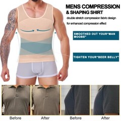 Men Slimming Body Shaper Tank Top Abdomen Gynomastica Compression Vest Shirt