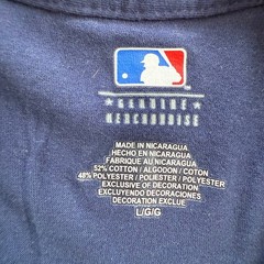 MLB Genuine Merchandise New York Yankees Logo Blue Graphic T-Shirt Men Large EUC