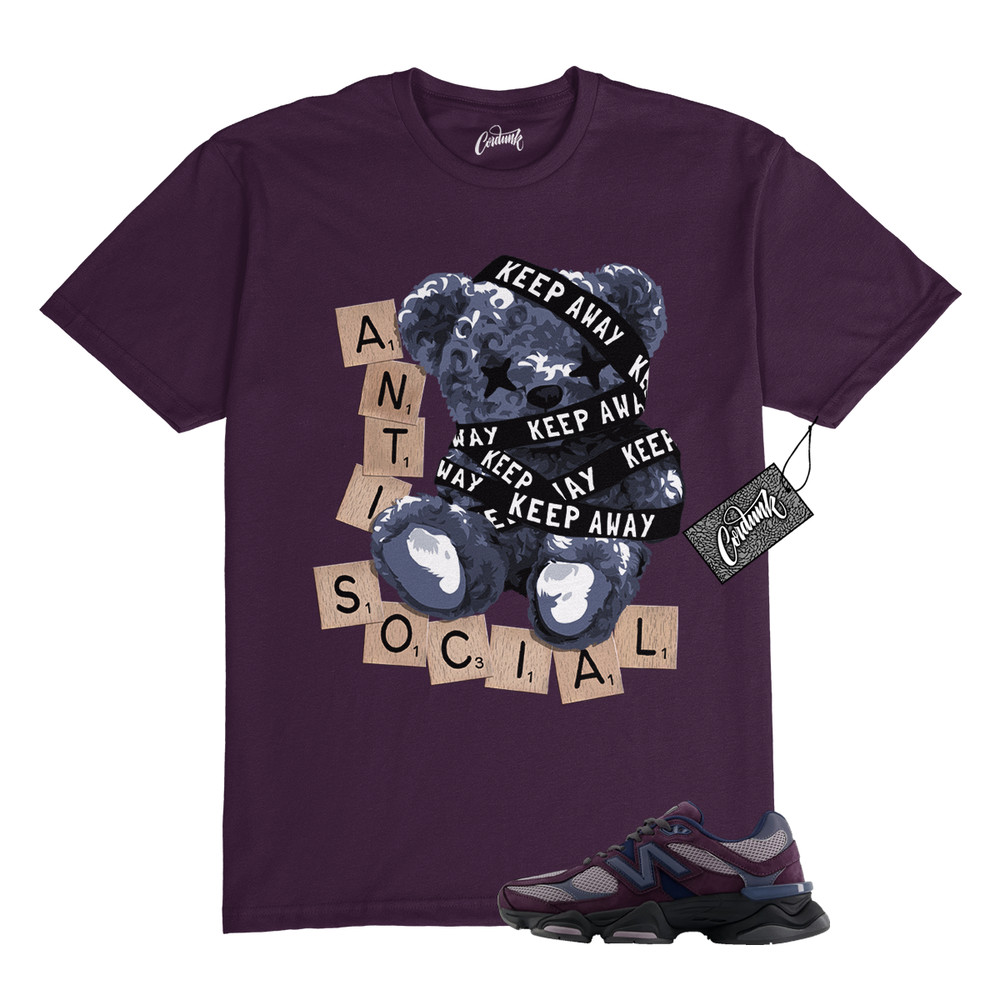 9060 Plum Brown Ice Wine Dark Arctic Grey T Shirt to Match ANTI