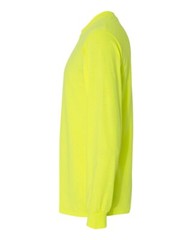 Long Sleeve Custom Printed LOGO/TEXT Shirt Safety Orange – Safety Green