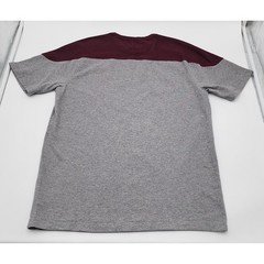 American Eagle T-Shirt Mens Small Burgundy Grey Colorblock Crew Neck EXC