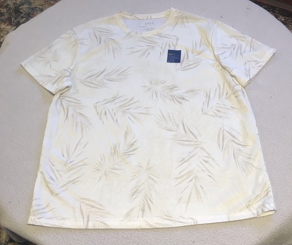 APT. 9 Men’s 2XL Premier Flex Tee Stretch Soft Short Sleeve T-Shirt Tropical YC
